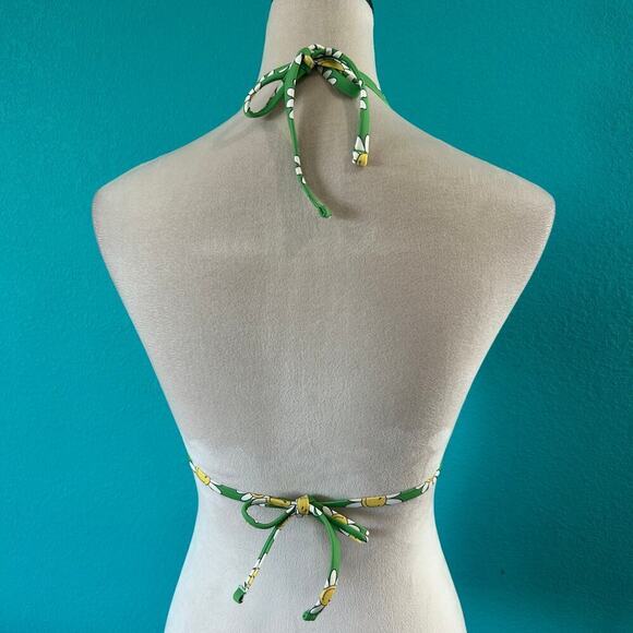 NWT Aerie Aerie Smiley String Triangle Bikini Top Celebrity Green Halter Size XS - Picture 4 of 5